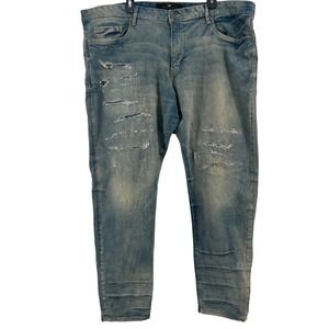 Jordan Craig Legacy Edition Martin Distressed Blue Jeans Mens 44x32 JT2273